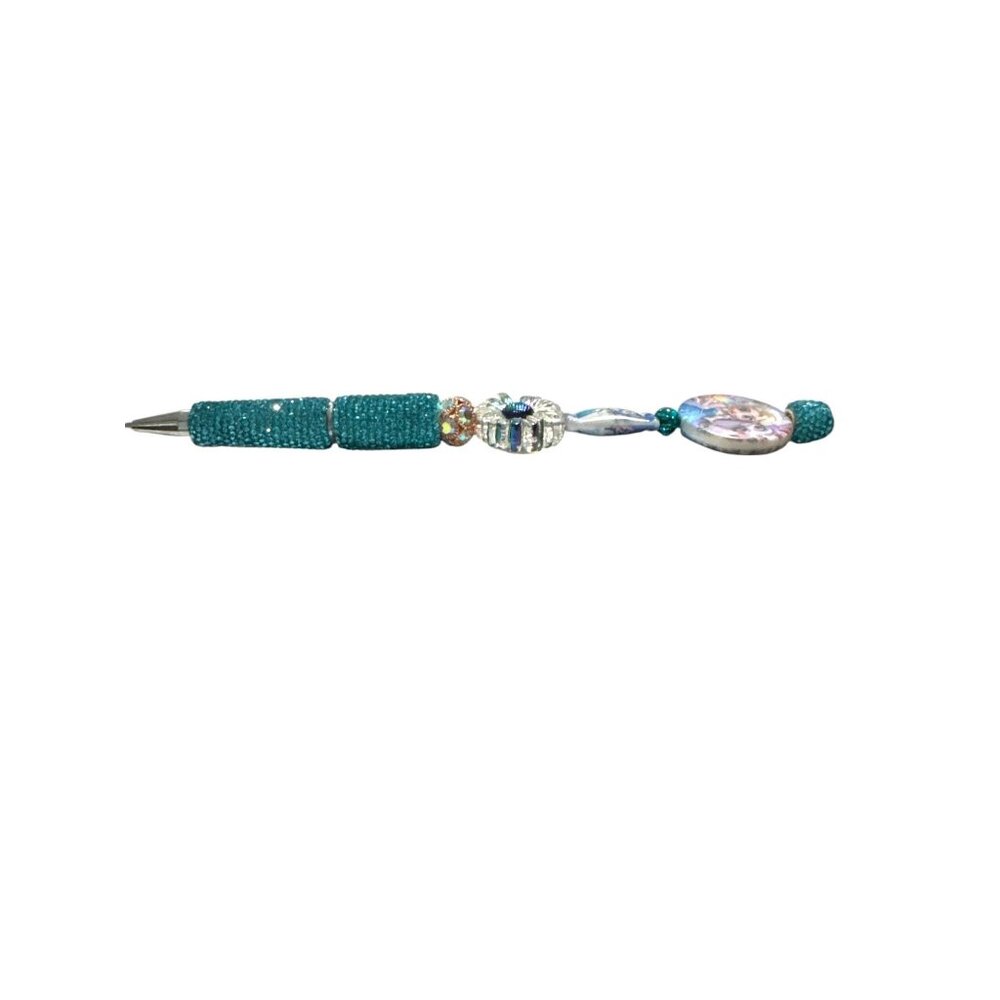 Frozen Princess Teal Rhinestone Decorative Writing Pen - Picture 5 of 5
